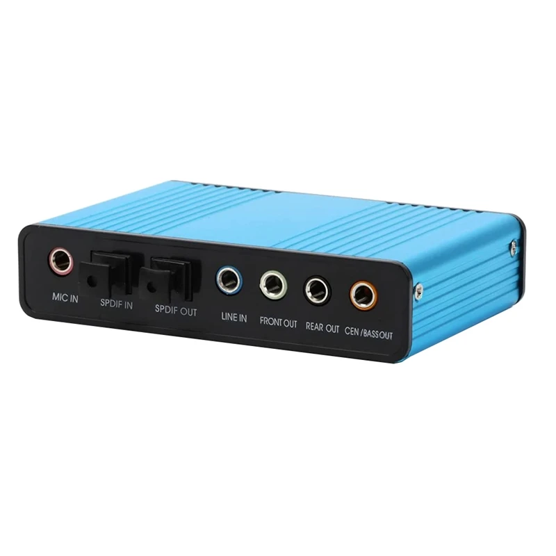 Sound Card,6 Channel External Sound Card USB 2.0 External 7.1 5.1 Surround Sound Optical S/PDIF Audio Sound Card Adapter