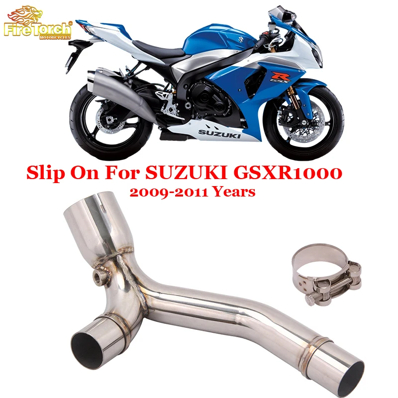 Motorcycle Exhaust Escape Middle Link Pipe Connect Original Muffler For SUZUKI GSXR1000 GSXR 1000 GSXR K9 2009 2010 2011 Years