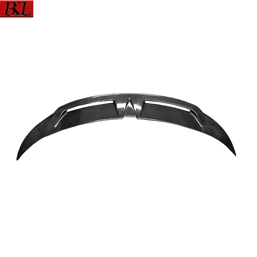 For Tesla Model Y High quality CMS style Carbon Fiber Tail fins Rear Trunk Spoiler Guide Wing Rear Wing Diverter Body Kit