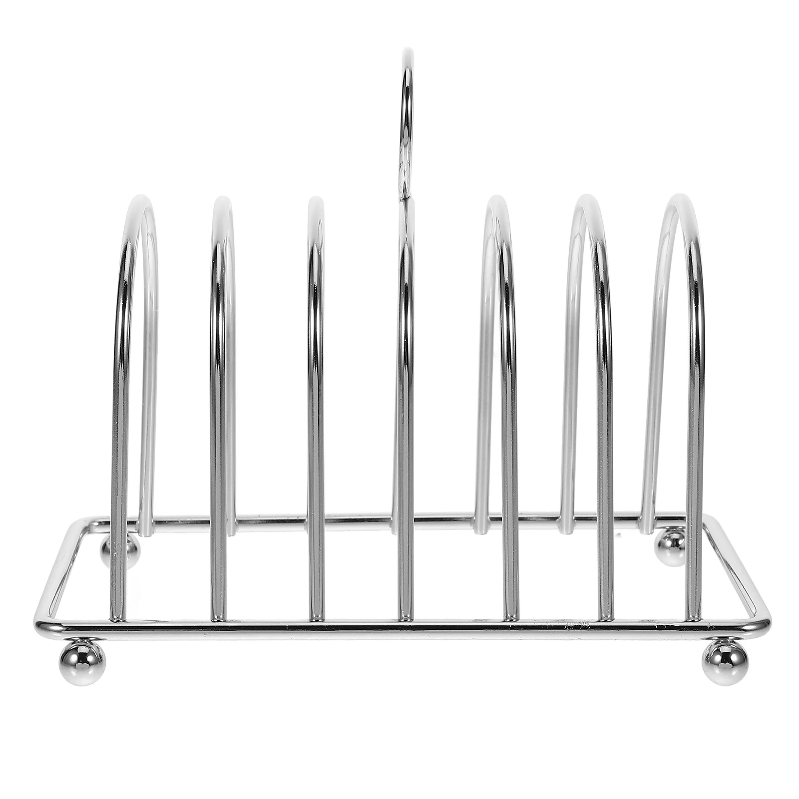 

Bread Pan Rack Black Utensil Holder Tool Iron Plating Tray Countertop Toast Stand