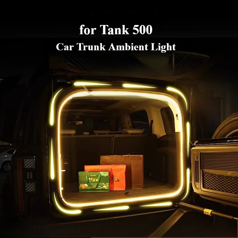 For Tank 500 Car Trunk Ambient Light Automatic Sensing Trunk Lighting Upgrade Dynamic Light Strips Outdoor Camping Lighting
