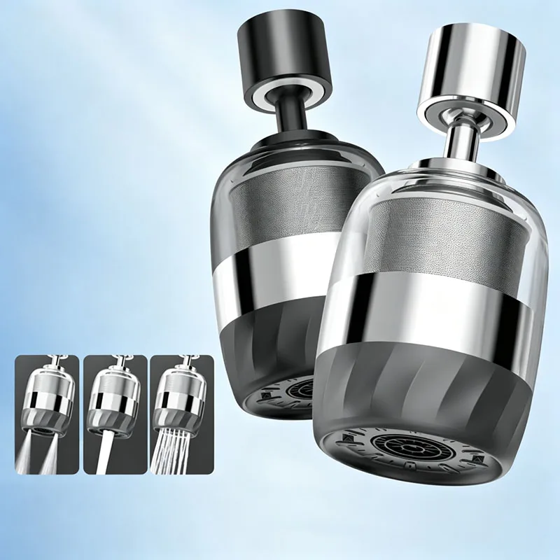 New Universal 360° Rotate Kitchen Faucet Extender Aerator Plastic Splash Filter Kitchen Washbasin Faucet Bubbler Nozzle Aerator