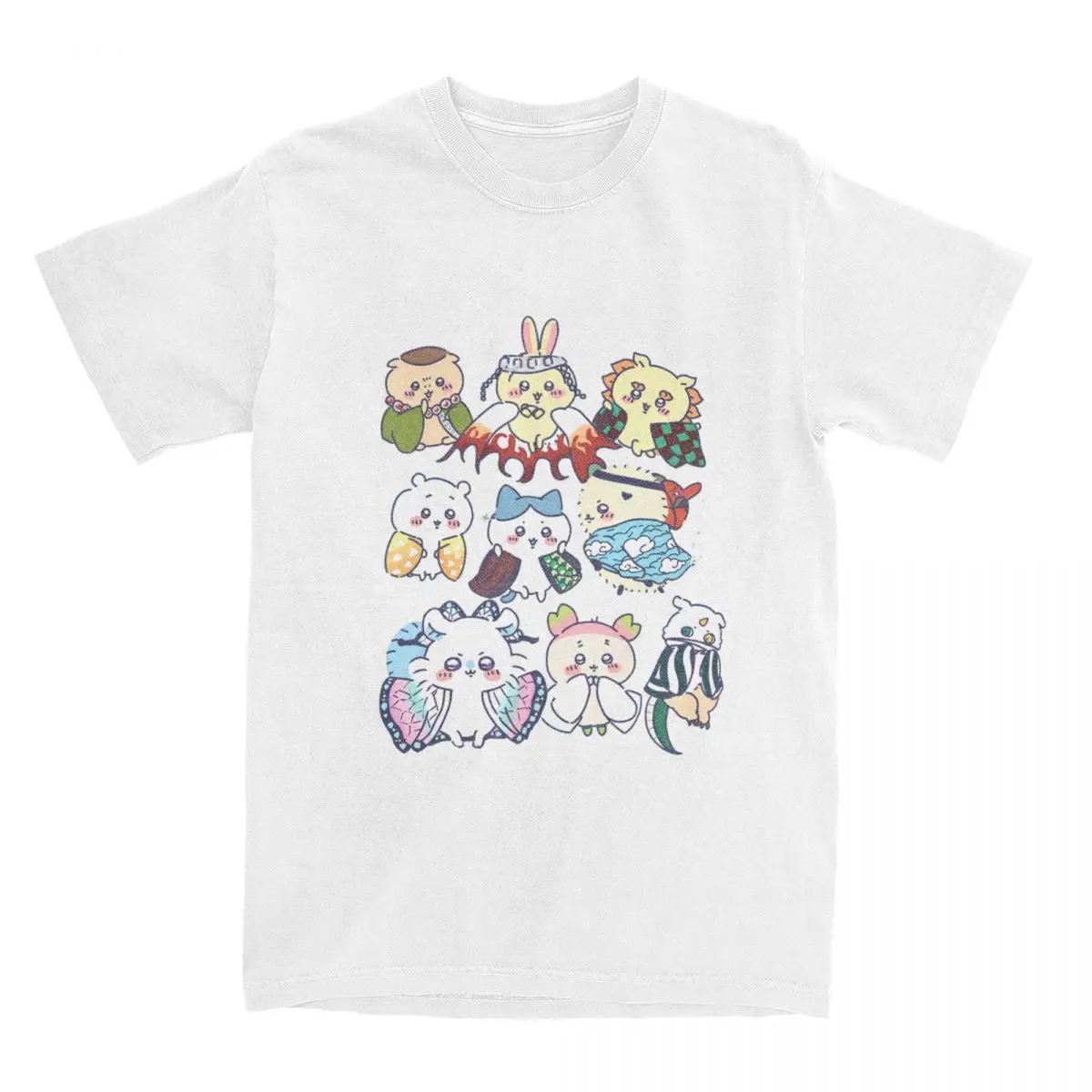 

Футболка Miniso Anime Chiikawa для женщин и мужчин, японская уличная одежда, хлопковые футболки, летние модные футболки с круглым вырезом, оптовая продажа, одежда больших размеров