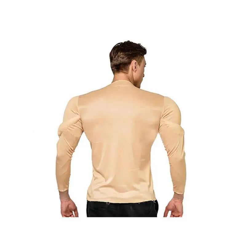 大人用ハロウィン筋肉Tシャツ 面白いパーティー ロールプレイ 腹筋 ステージパフォーマンスコスチューム メンズファッション ポリエステル 春シーズン