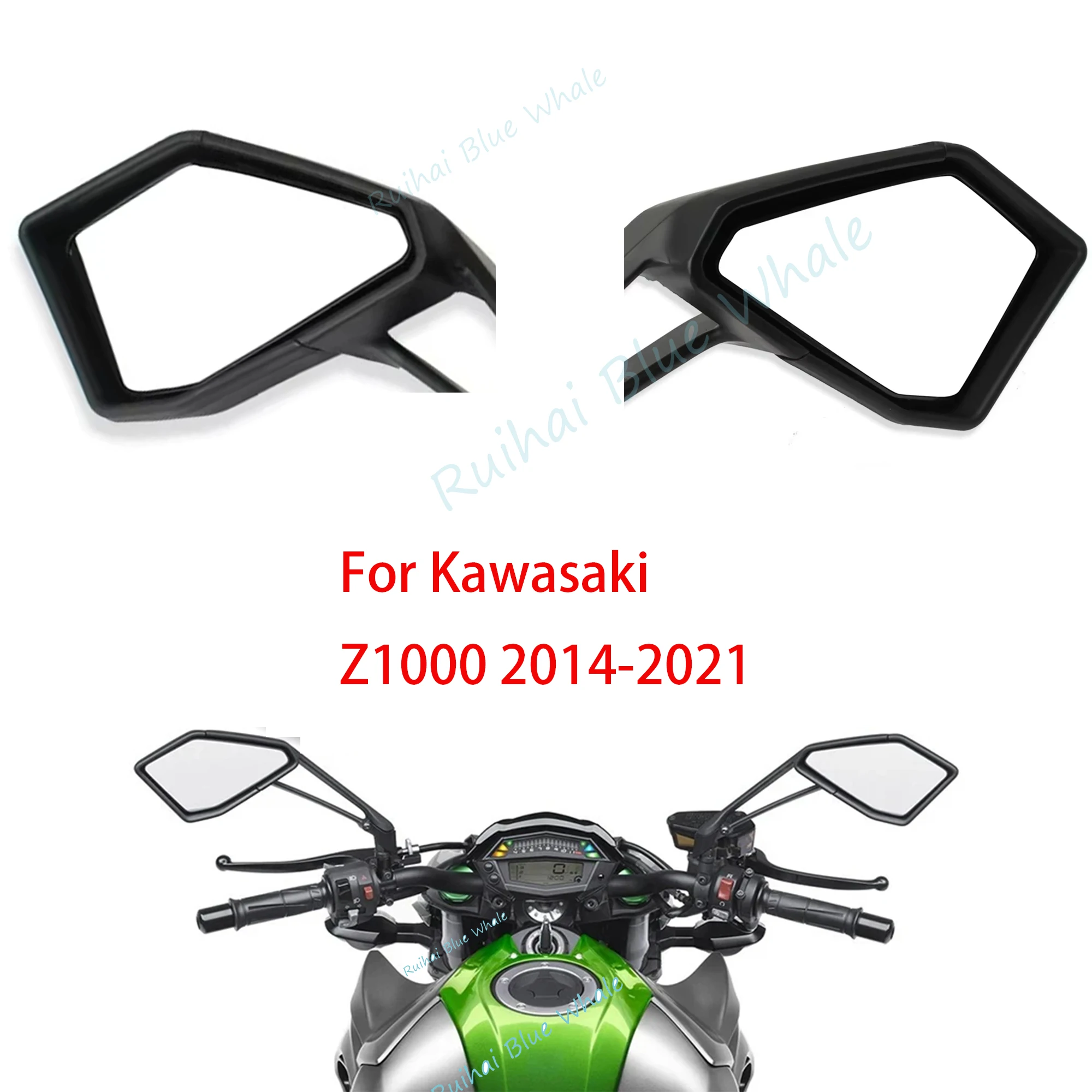 

Motorcycle rearview mirror Suitable For Kawasaki Z1000 2014-2021 Black Motorcycle Mirror Left&R