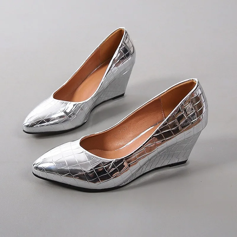 

Fashion Women Shoes Classic Pointed Tip High Heels for Woman Exquisite Crocodile Grain Casual Shoes Designer Shoes Zapatos Mujer