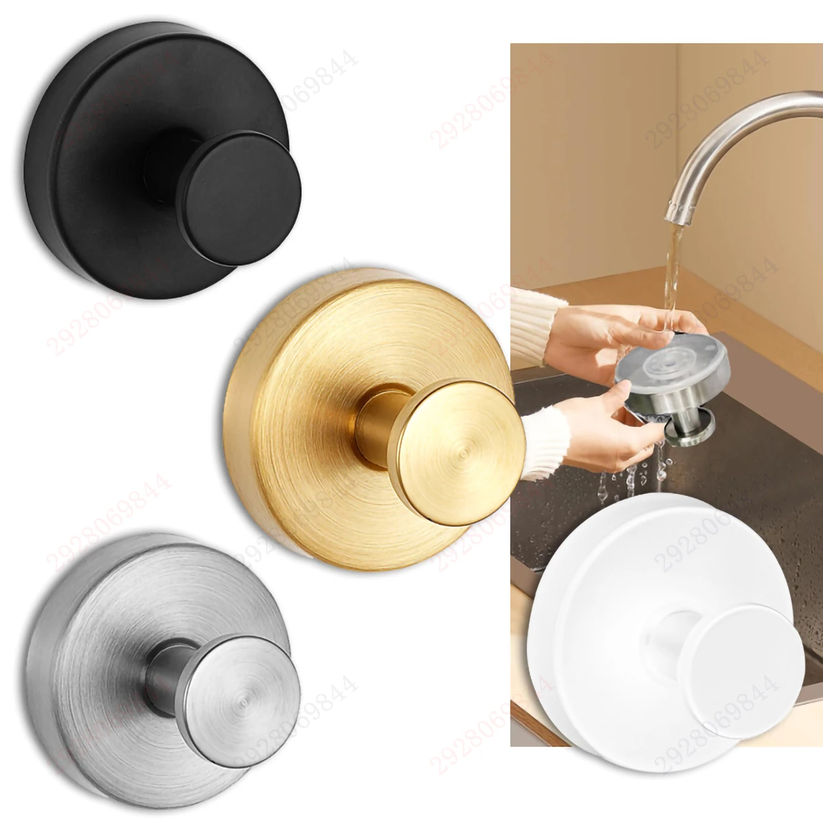 Strong Suction Cups Hooks, Vacuum Suction Cups Hooks for Shower, Removable Sticky Grippy Holder, Window Suction Cups Hooks