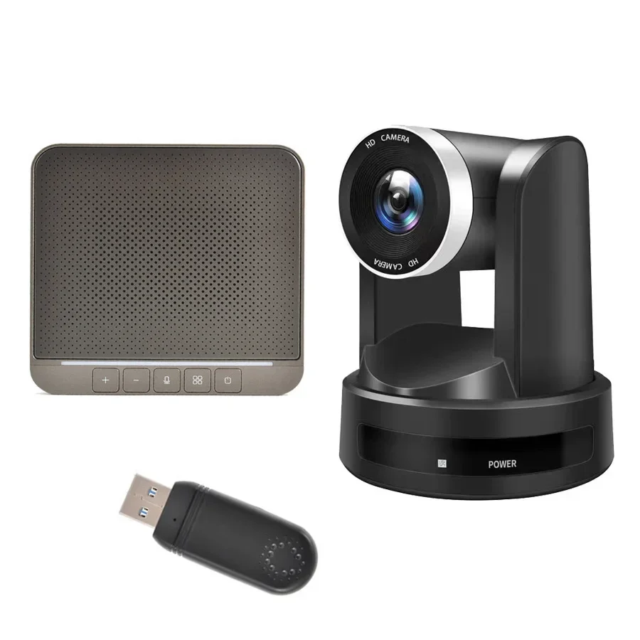 

Video Conference Camera 1080P HD Zoom Conference Live Broadcast System Equipment Monitoring Camera with Microphone Wall Mounted