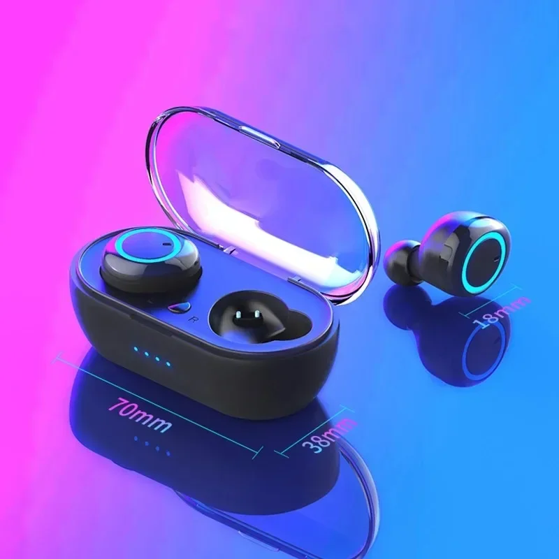 TWS Y50 Wireless Bluetooth Headset 5.2 Bluetooth Headphones Gaming Headset Microphones in-ear Wireless Earbuds