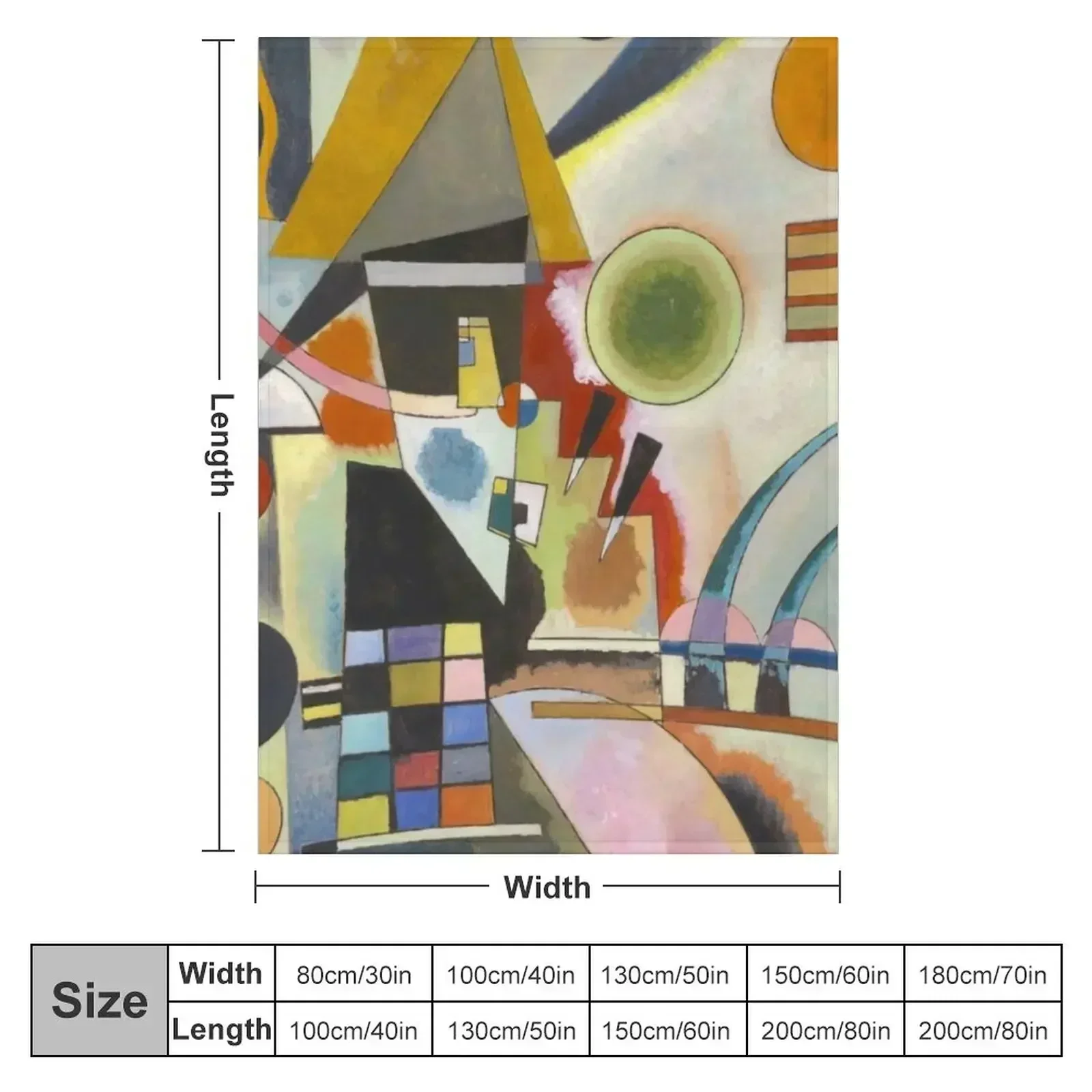 Wassily Kandinsky 4 Swinging Throw Blanket Retros Decoratives Large for winter Baby warm for winter Blankets
