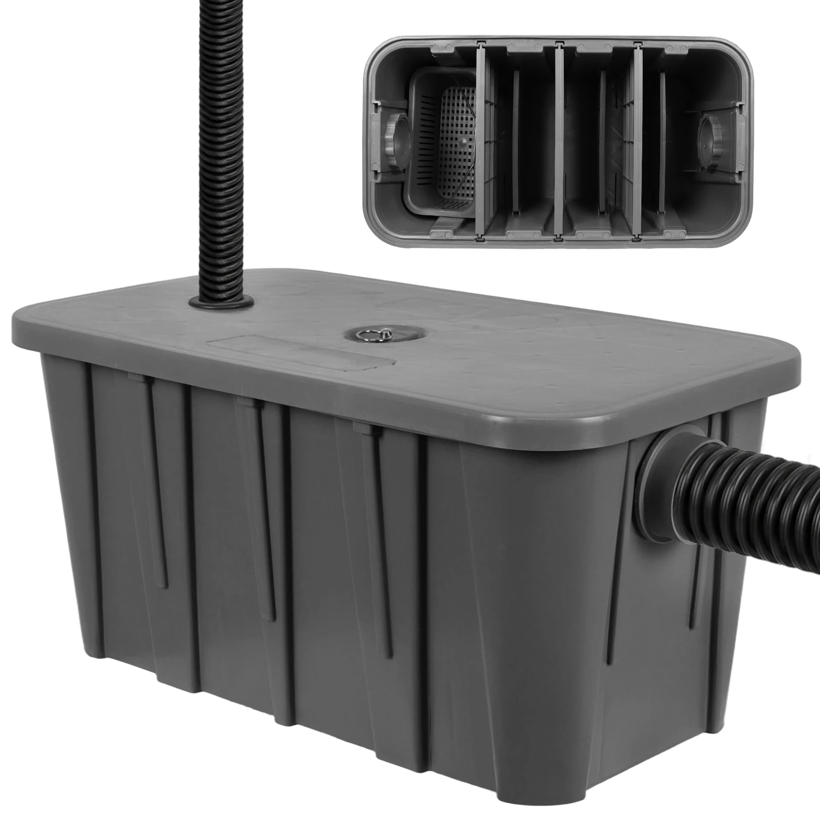 مصيدة شحم بلاستيكية تحت الحوض مع سلة مرشح قابلة للإزالة مصيدة شحم اعتراضية تمنع قباقيب ورائحة لمطعم المقهى