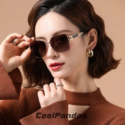 CoolPandas Women Sunglasses Polarized UV400 High Quality Stainless Steel Ladies Sun Glasses Elegant Design Fashion Eyewear