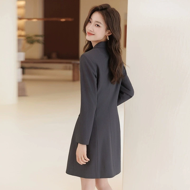 Solid Long Blazers Women 2026 New Fashion Casual Coats Office Ladies Work Business Blazer Jacket Female Windbreakers Outerwear
