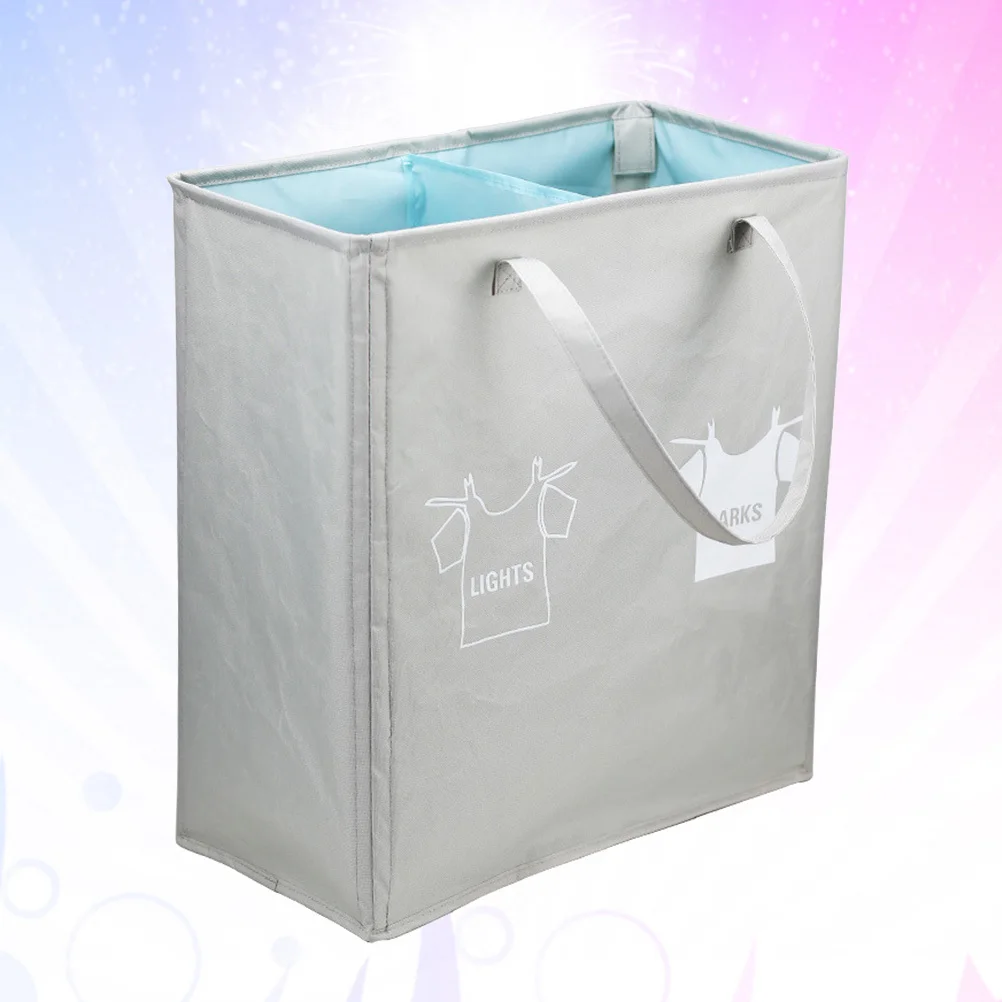 

Clothes Storage Container Bag Organizer Laundry Bucket Collection Basket Light Grey