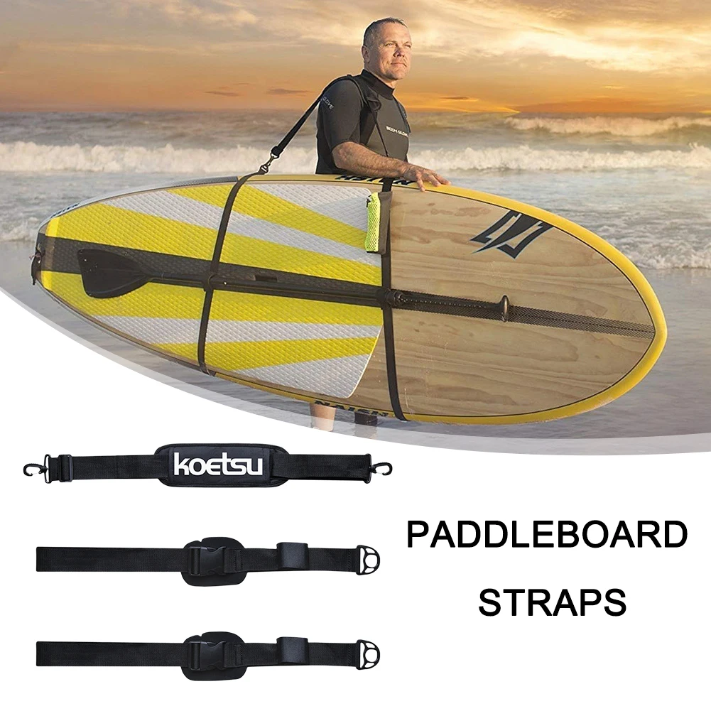 Tali Selempang Paddle Board Portabel, Tali Bahu untuk Membawa Papan Selancar, Tali Selempang yang Dapat Disesuaikan untuk Stand Up Paddle Board, Aksesoris Pembawa Paddle Board