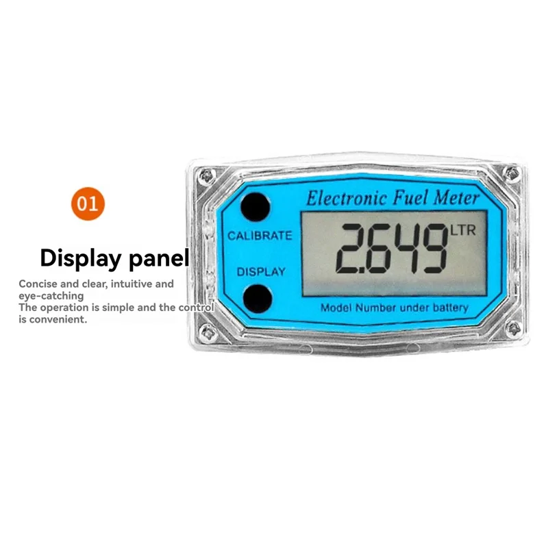 

A76K Digital Turbine Water Flow Meter Digital LCD Display High Precision Portable Industrial Flow Sensor