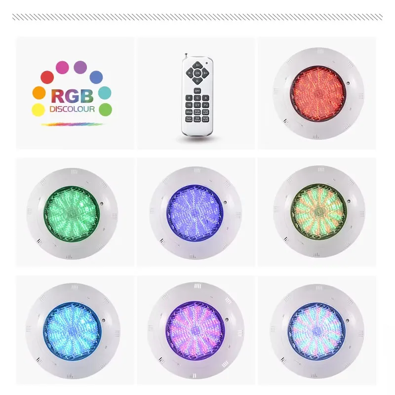 أضواء RGB LED تحت الماء مع جهاز تحكم عن بعد ، مصباح حمام السباحة ، ديكور الحفلات ، مصباح النافورة ، 12 فولت ، 18 واط ، 25 واط ، 35 واط ، 45 واط