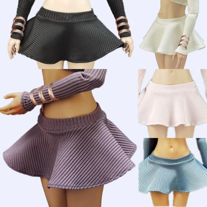 

1/6 Scale Thick Strip Sundress Mini Skirt Solid Color Clothes Model for 12 Inch Figures Body Gift Display