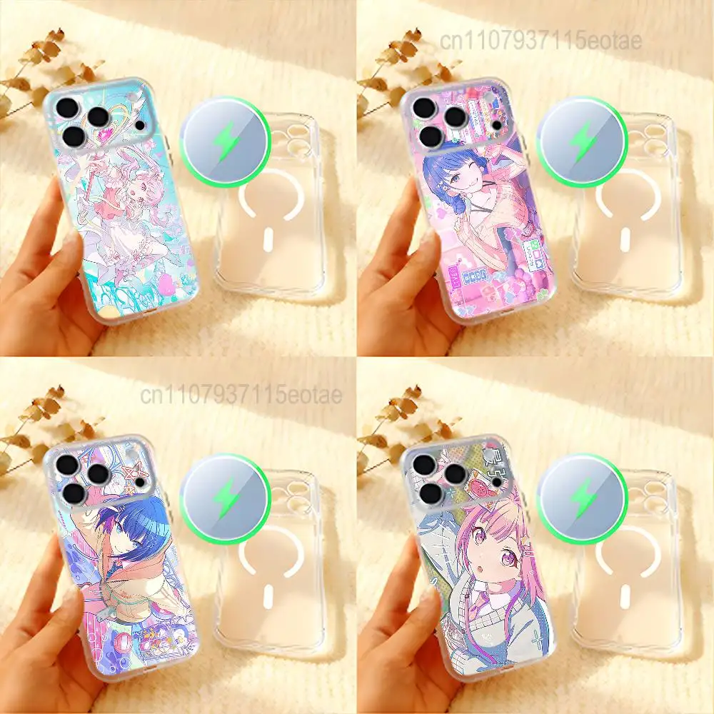 

Cute P-ProjectS S-SEKAI For iPhone 11,12,13,14,15,17,16,Pro,Plus,E,Max,Air,Mini Clear Magnetic Frosted Cover