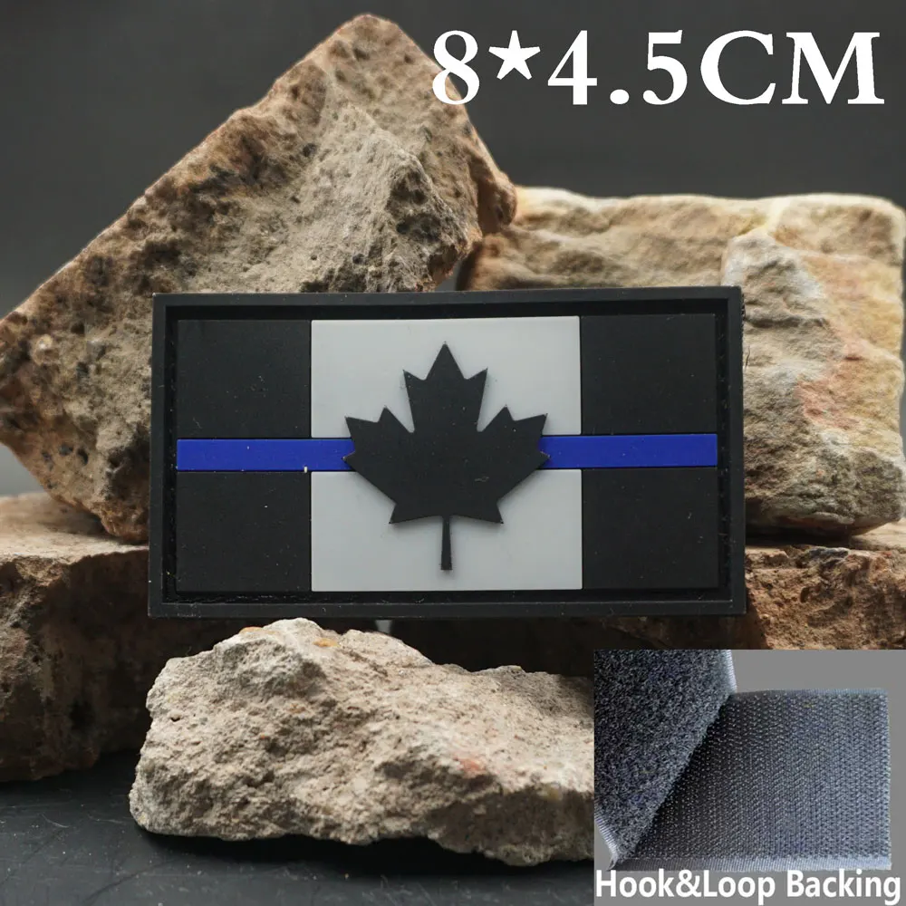 Canadian flag Tactical PVC Patches with Hook and Loop Backing for Backpacks Clothing military Accessories