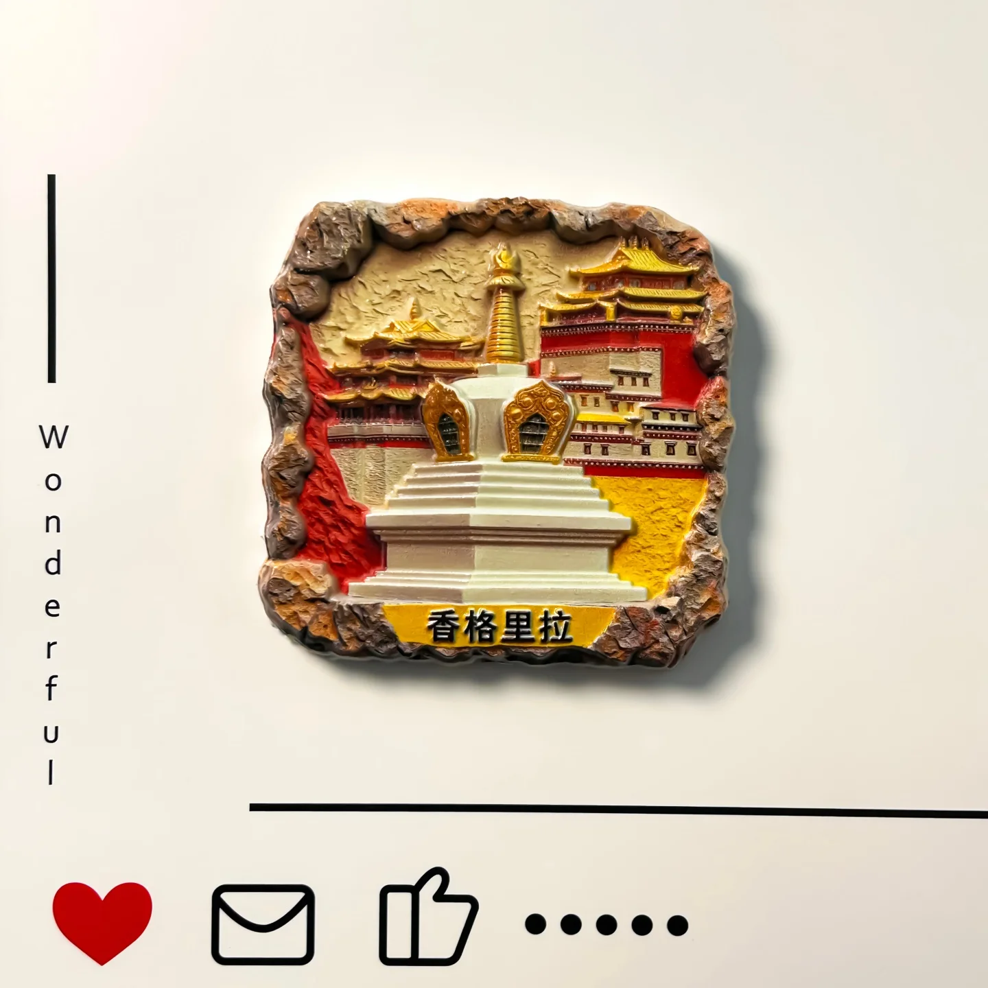 China, Yunnan, Shangri La, Creative Scenery, Gadan Songtsen Forest, Temple, Tourism Commemoration, Refrigerator Stickers