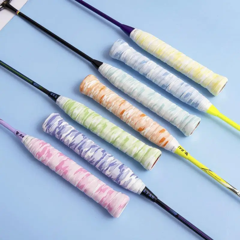 6pcs Non-slip Badminton Racket Handle Grip Gradient Overgrip Tape Winding Tennis Racket Rubber Grip Racquet Supplies Sports