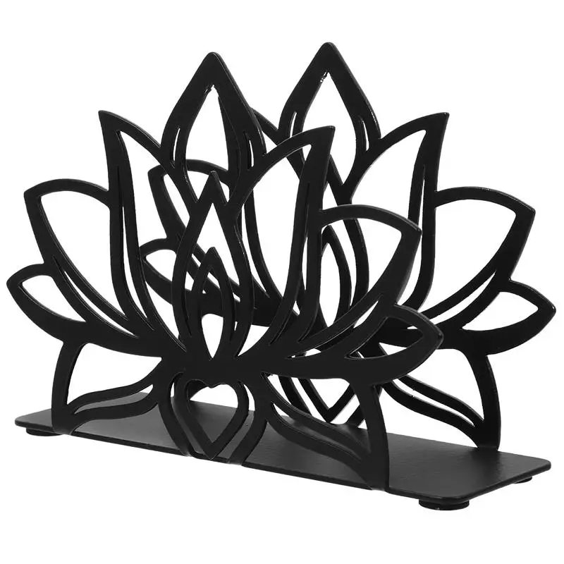 

Napkin Holder for Table Cast Iron Napkin Stand Flower Shaped Decorative Napkin Rack