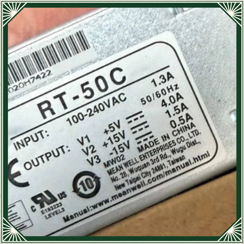 RT-50C three-way output power supply, three sets of outputs: +5v 4a, +15v 1.5a, -15v 0.5a. input voltage 100-240vac, power 50w