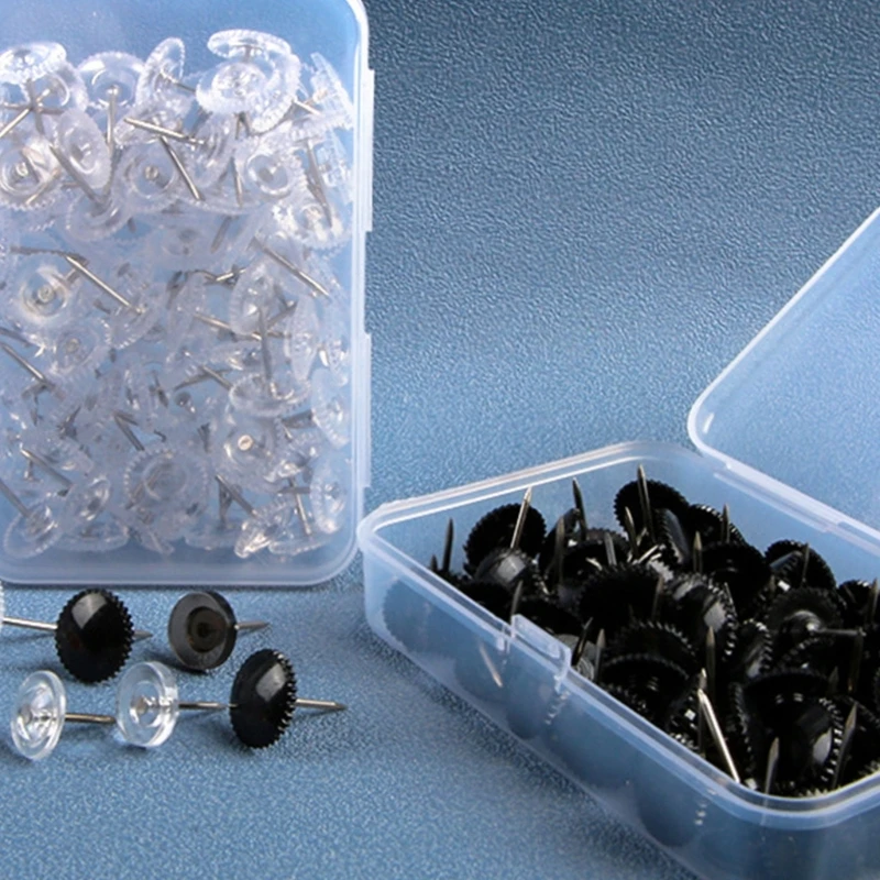 Stecknadeln für Korktafeln, transparente Nähnadel mit transparenter Box zum Nähen von Stoffen