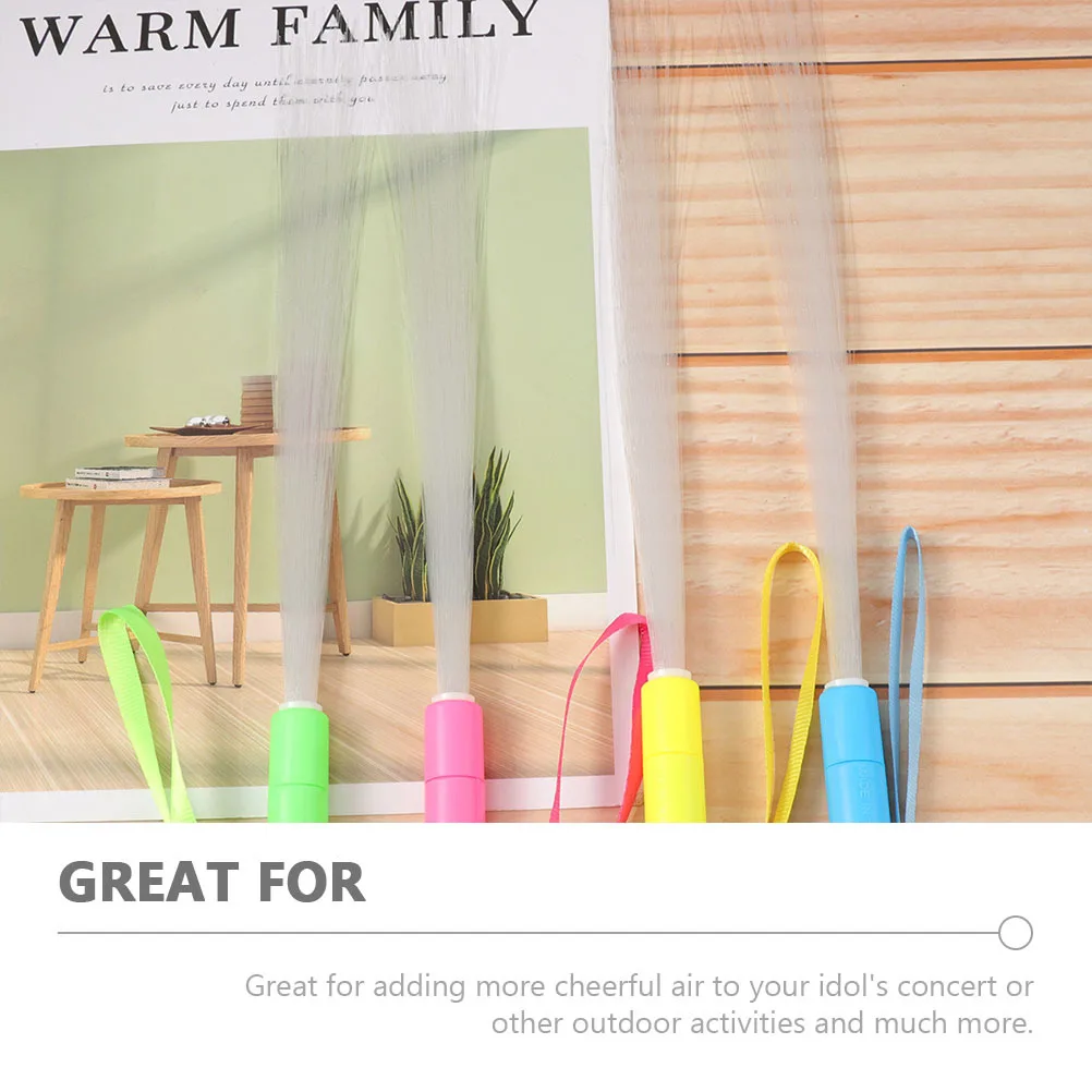 

4pcs Led Glow Sticks Fiber Optic Wands Colorful Light Up Party Favors For Christmas New Year Concert Events Cheering Sticks