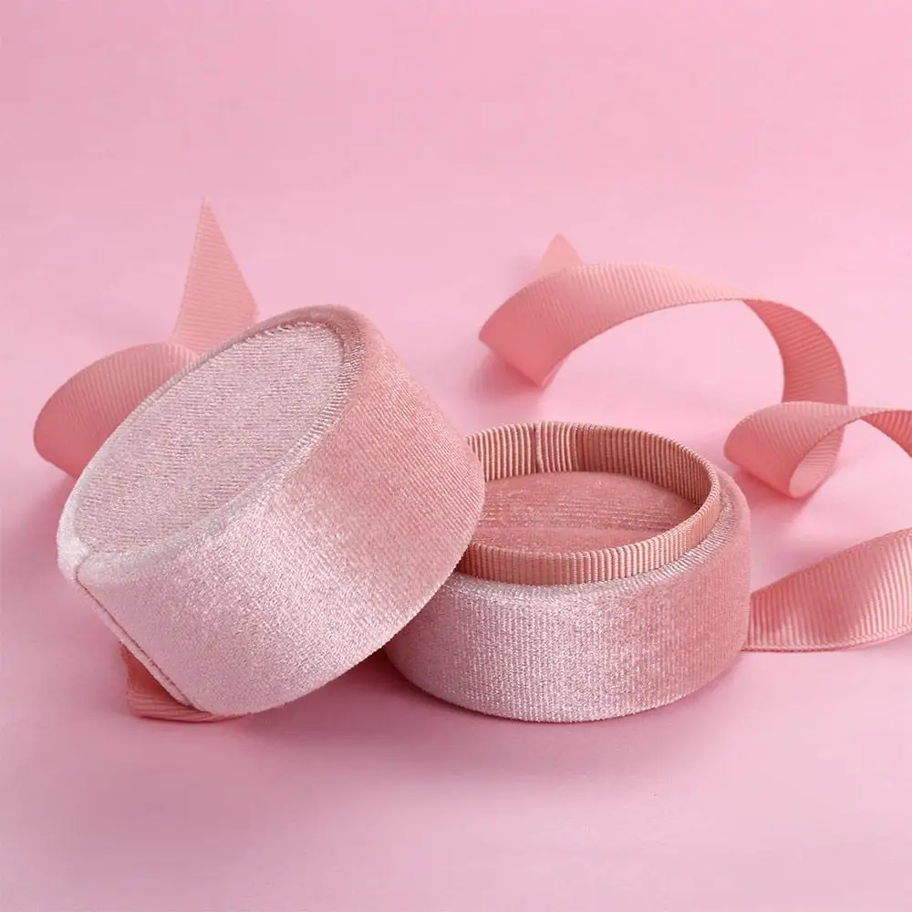 

Handmade Round Necklace Wedding Bowknot Engagement Ring Jewelry Box Jewelry Display Displays Box Fashion Accessories