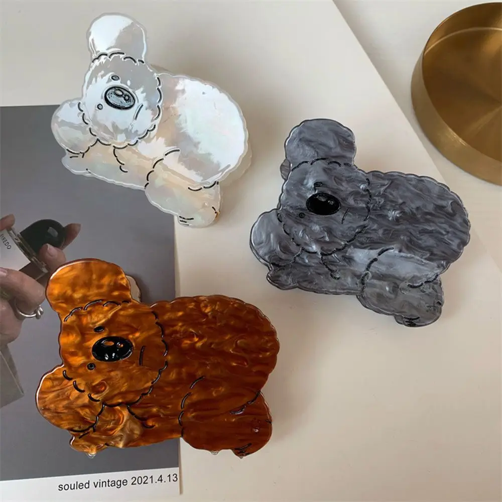 Female Catoon Bathing Girl Animal Acetic Acid Women Hair Clips Hair Accessories Koala Hair Claw Korean Style Crab Clips image 2