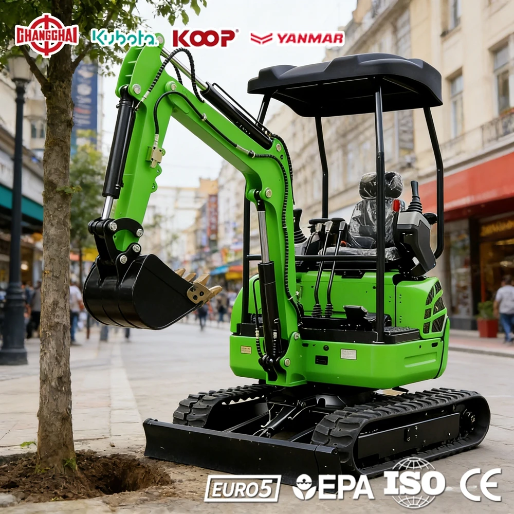 

Мини-экскаватор 2.0 тонны с двигателем YANMAR, стандарт EPA/Euro 5, многофункциональный строительный мини-экскаватор для Европы, мини-погрузчик.
