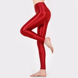 Glossy Opaque Pantyhose Sexy Stockings Shiny Yoga Leggings Sport Women Fitness High Waist Tights Sports Pants