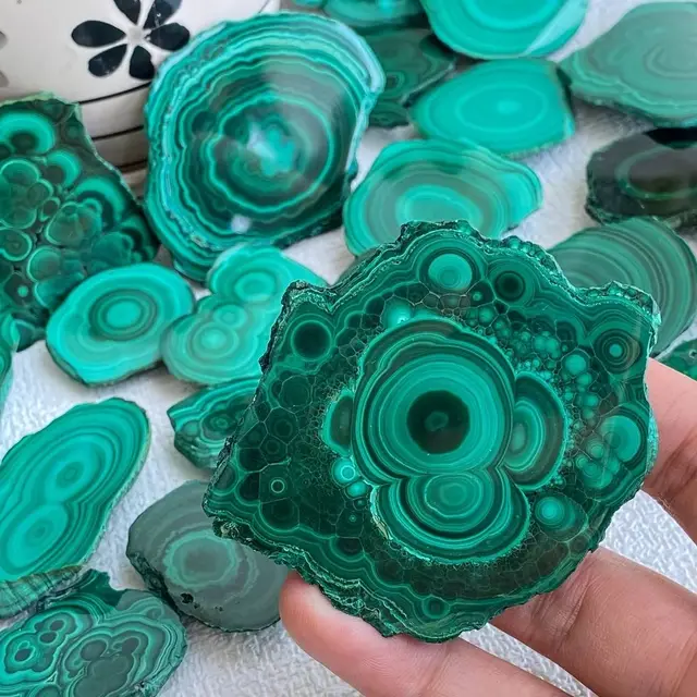 1pc High Quality Natural Malachite Slab Polished Crystal Crafts Quartz Slab Mineral Specimen Enthusiasts Collector's Gift 4