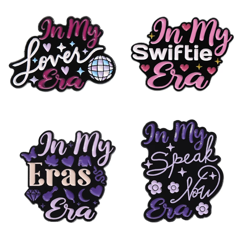 Famous Female Pop Singer Enamel Pins Music Singer Lyrics Brooches Cartoon Creative Backpack Lapel Badge Gift for Fans Friends