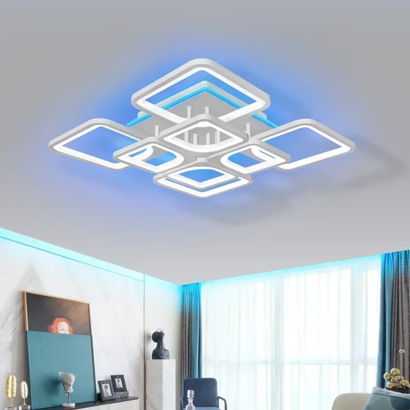 

Household New chandelier lamp modern luster with backlight effect living room bedroom dining room household ceiling lamp