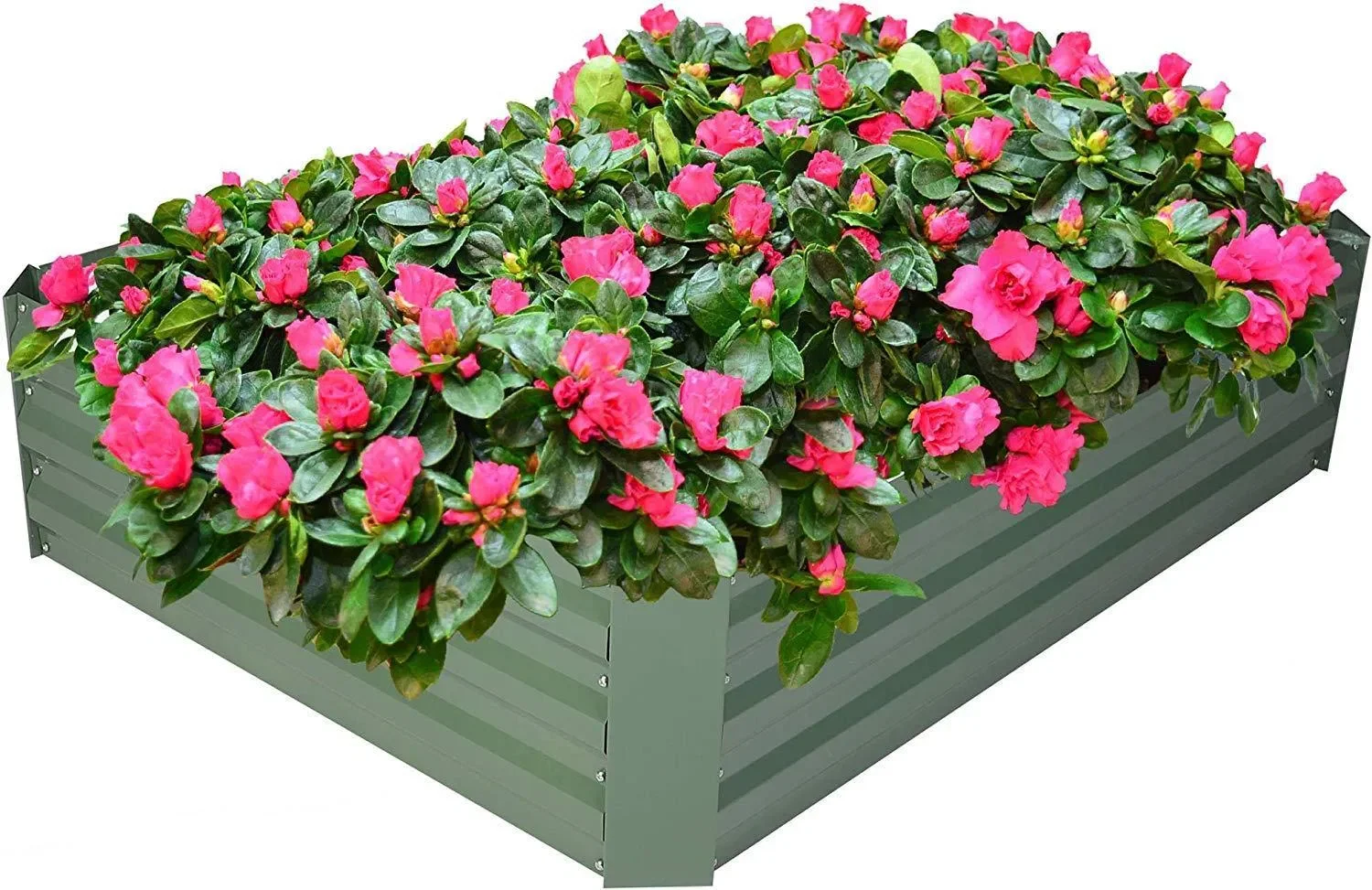 

Raised Garden Bed Galvanized Planter Box Anti-Rust Coating for Flowers Vegetables