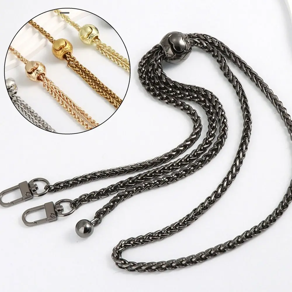 Replacement 120cm Metal Purse Chain Strap Handle for Handbag Shoulder Crossbody Bag Chain Strap with Length Adjustable Ball