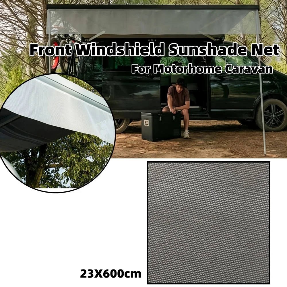RV Awning Sun Shade Screen View Valance Campervan Awning Front Sunshade Net With 6mm Keder For Motorhome Caravan