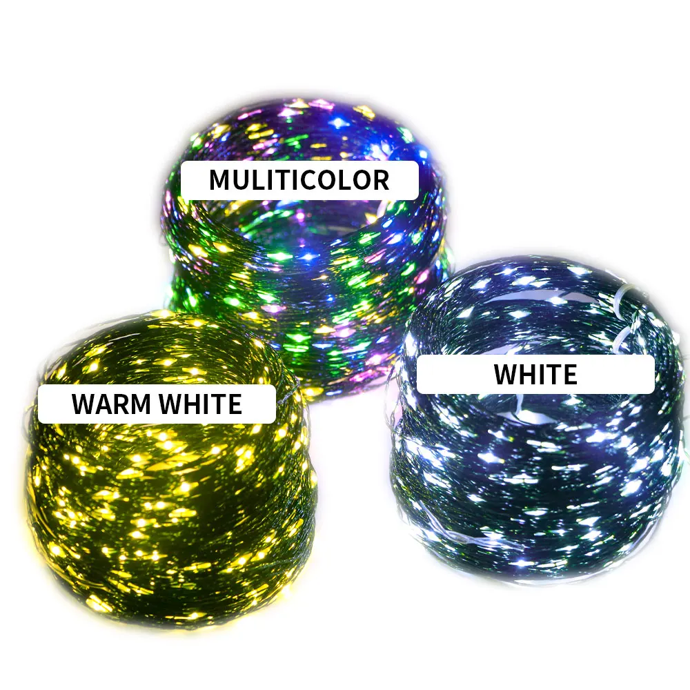 50M-200M LED String Fairy Lichter Grün Draht Outdoor Weihnachten Baum Lichter Girlande Für Neue Jahr Straße hause Party Hochzeit Decor – Detail 5