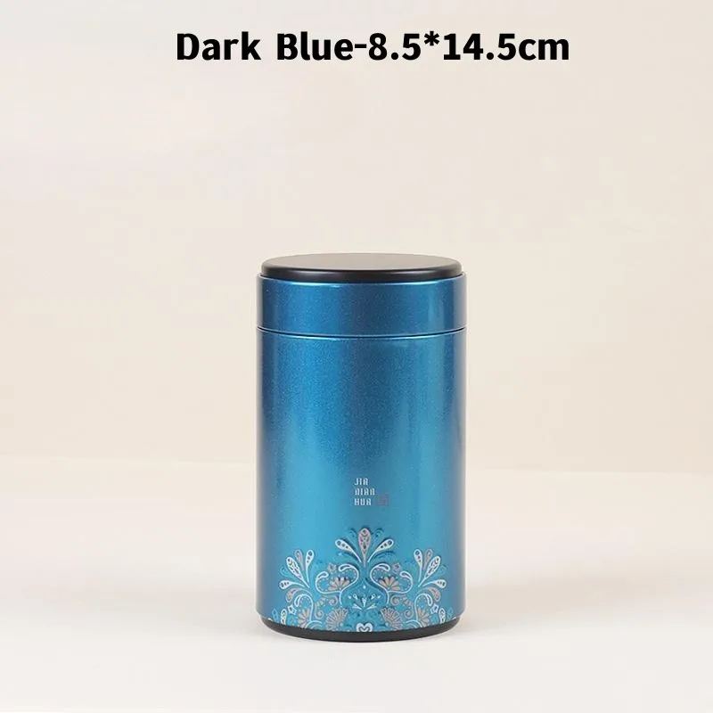 Large Capacity Solid Color Tea Tin Can Box Sealed Jar Packing Boxes Metal Round Tank Dry Waterproof Candy Nut Storage Gift Case