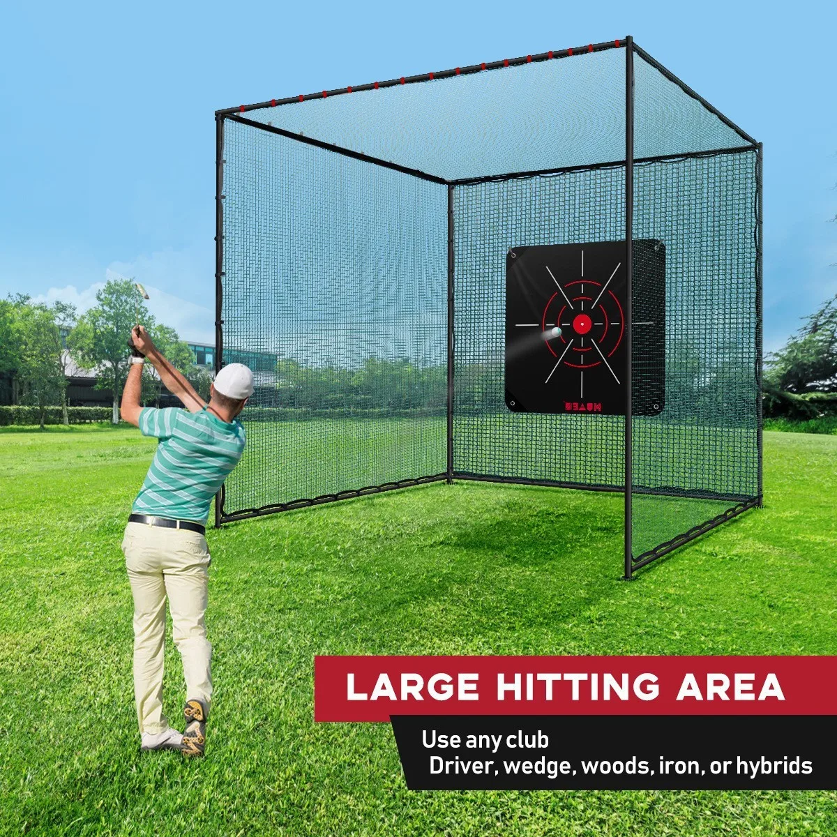 

Golf practice net 3 meters large net Golf supplies, golf outdoor percussion cage practice set