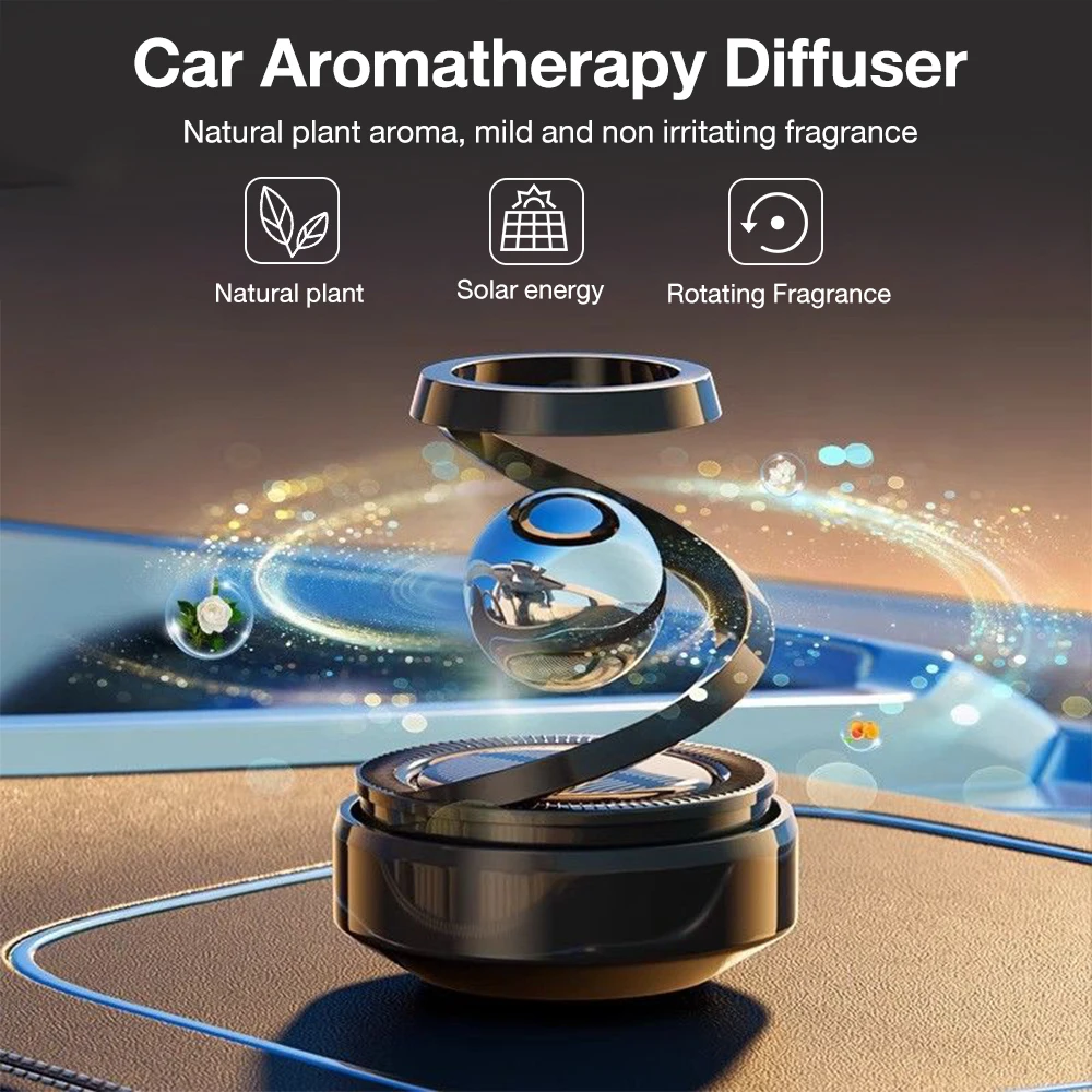 Solar Car Air Freshener Interstellar Levitation Rotating Auto Flavoring Perfume Lasting Fragrance New Car Supplies