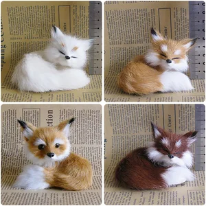 Simülasyon Mini Tilki Süsleme, Model miktarı Çömelme, Şekil oyuncak, Oyuncak, bebek, ev için dekor, sanat ve El Sanatları, 1 Adet fox toy için en çok satılan 12 ürün-no. 11
