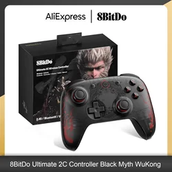 8BitDo Ultimate 2C Game Controller Wireless Gamepad Black Myth WuKong with Hall Effect Joystick for Windows 10/11 Android