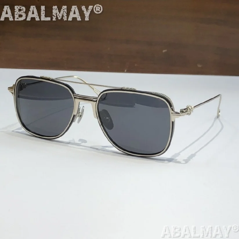 نظارات شمسية مصممة عالية الجودة للرجال والنساء مقاس 55-20 من التيتانيوم بتصميم عصري فاخر نظارات شمسية UV400 مع صندوق