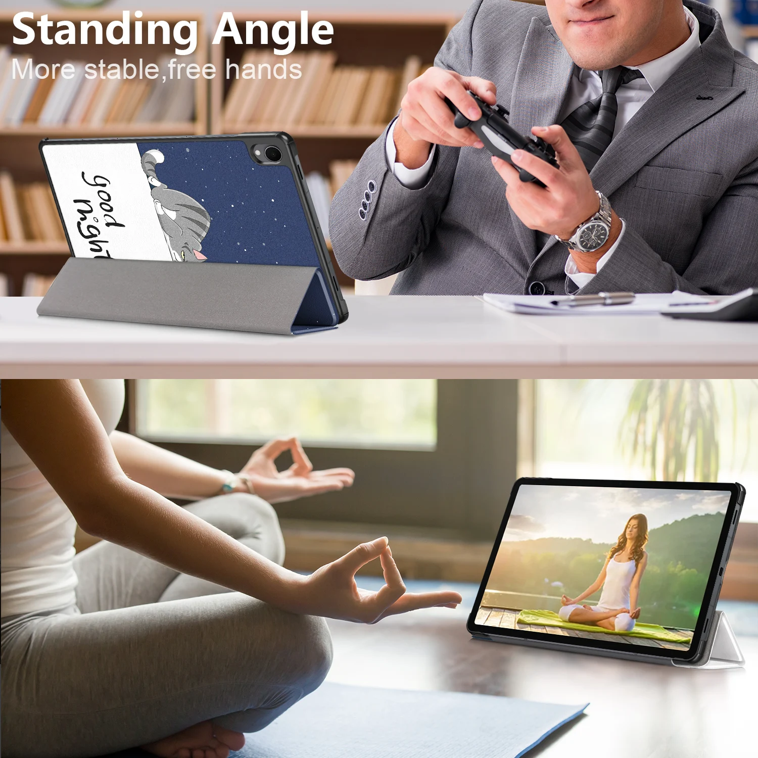 Per Samsung Tab S11 Custodia da 11 pollici 2025 Trifold Supporto magnetico in pelle Custodia rigida per Galaxy Tab S11 5G Custodia SM-X730/SM-X736