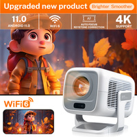 LnyCast Projector Native 1080P 650ANSI 4K Ultra HD 4500 Lumens Dual Wifi6 BT 5.4 Android 14 Home Theater Cinema Projectors X3AQ