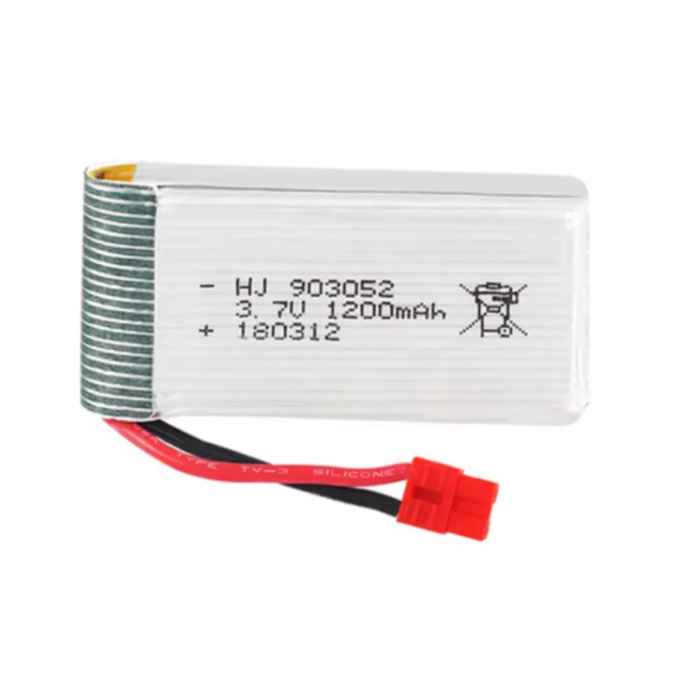For Syma X5HW X5HC X5UW X5UC RC Quadcopter Battery Ultra-high Capacity 3.7V 1200mAh Lipo Battery and 5 in 1 Cable Spare Parts